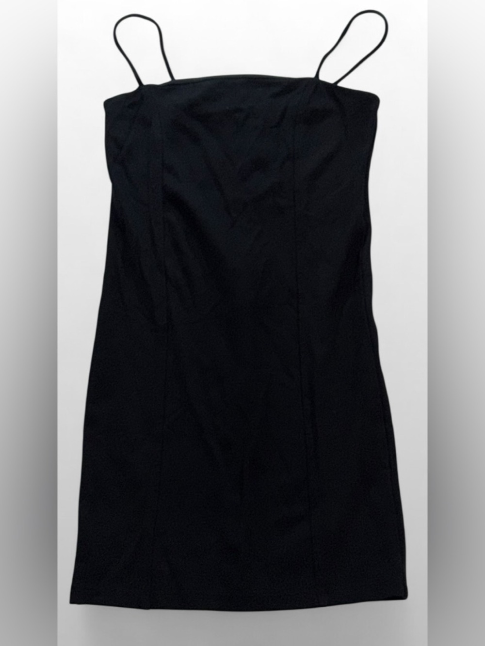 Black Bodycon Mini Dress Womens S Spaghetti Strap Stretch Slip Going Out